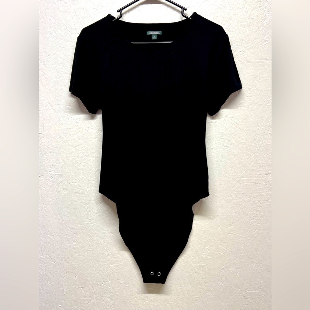 Wild Fable Bodysuit Stretch Ribbed Open Tie Back Size  - XL